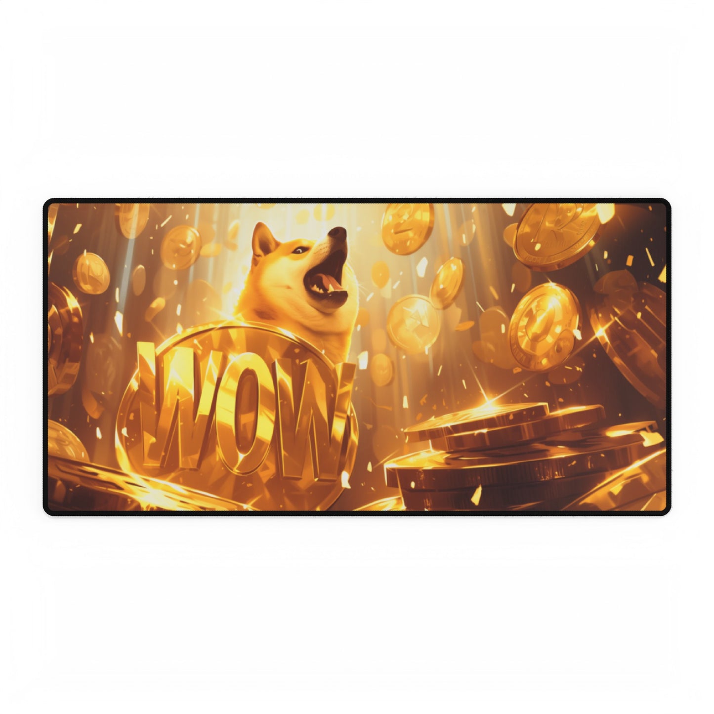 Dogecoin Cryptocurrency WOW Shiba High Definition Desk Mat Mousepad