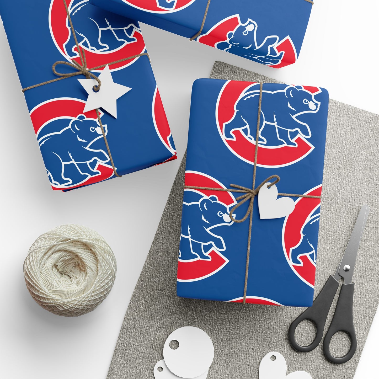 Chicago Cubs Baseball MLB Birthday Gift Wrapping Paper Holiday