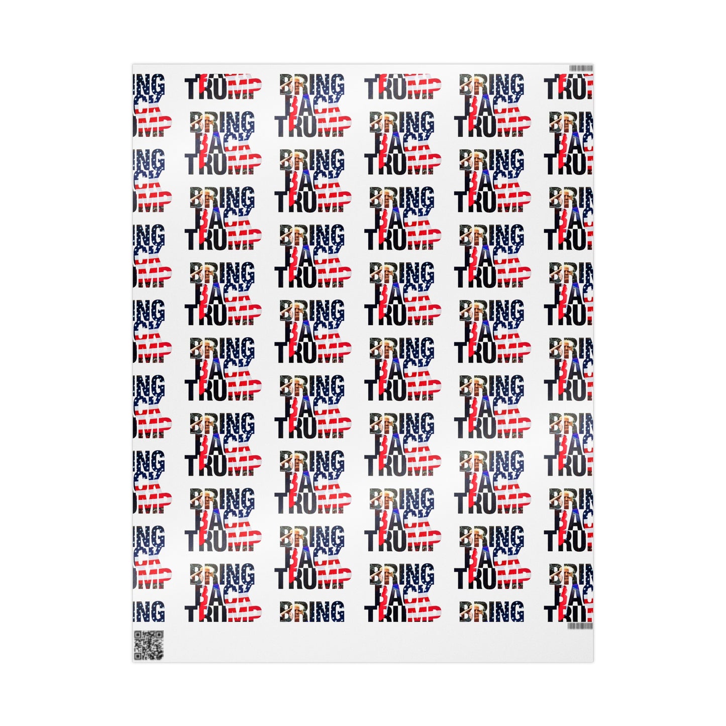 Bring Back Trump White Birthday Gift Present Wrapping Paper MAGA