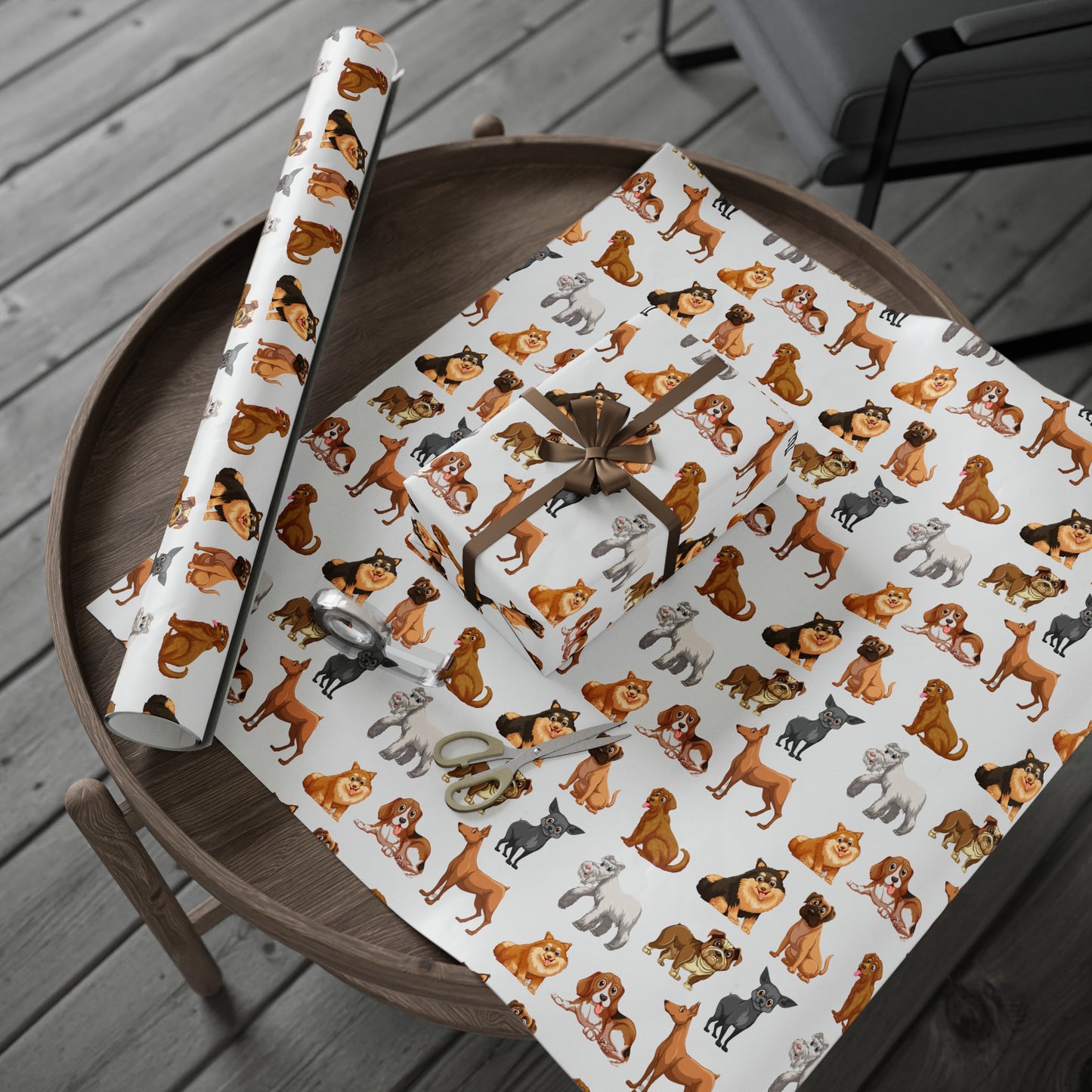 Cartoon Puppies cute Birthday Gift Present Holiday Wrapping Paper Dog