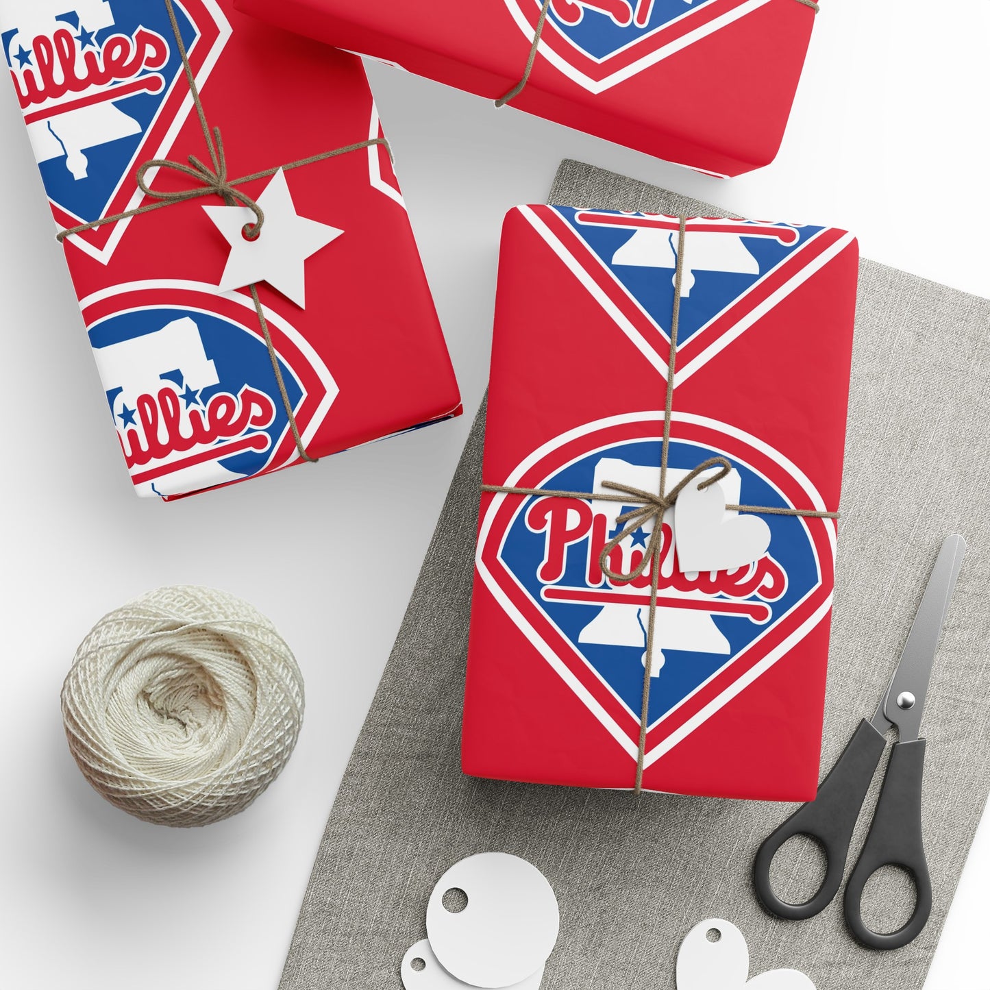 Philadelphia Phillies Baseball MLB Birthday Gift Wrapping Paper Holiday