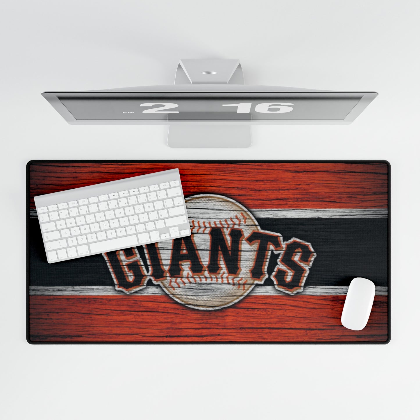 San Francisco Giants Wood Grain MLB Baseball High Definition Print Desk Mat Mousepad