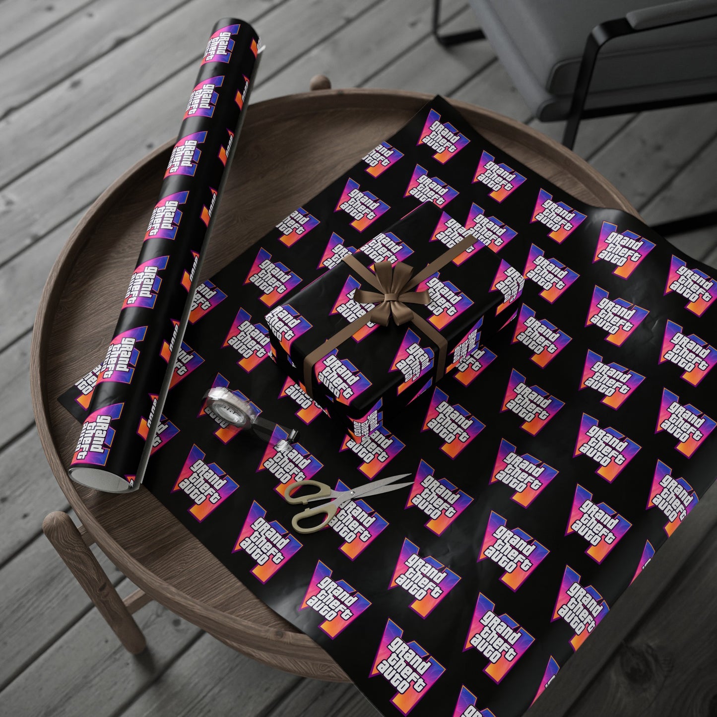 GTA VI 6 PS Game TV High Definition Funny Cartoon Birthday Gift Wrapping Paper Holiday