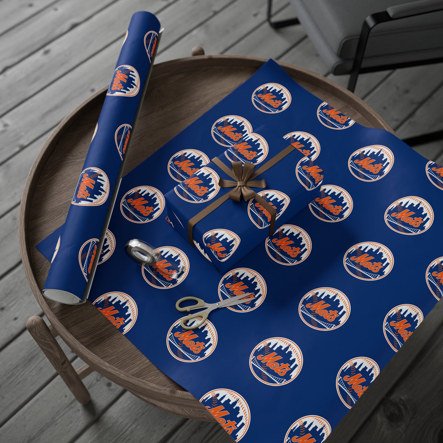 New York Mets Baseball MLB Birthday Gift Wrapping Paper Holiday