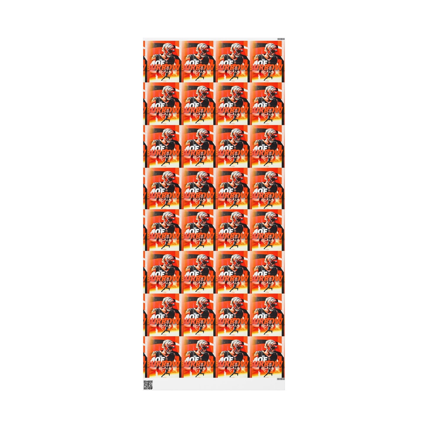 Joe Burrow Cincinnati Bengals NFL Football Birthday Graduation Gift Wrapping Paper Holiday