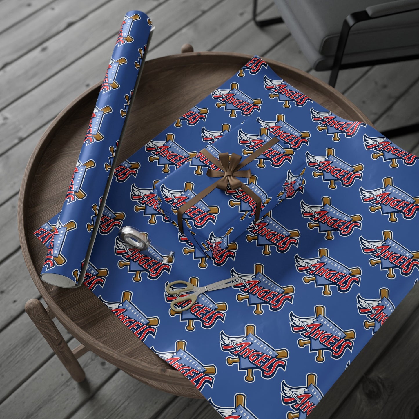 Los Angeles Angels of Anaheim Baseball MLB Birthday Gift Wrapping Paper Holiday