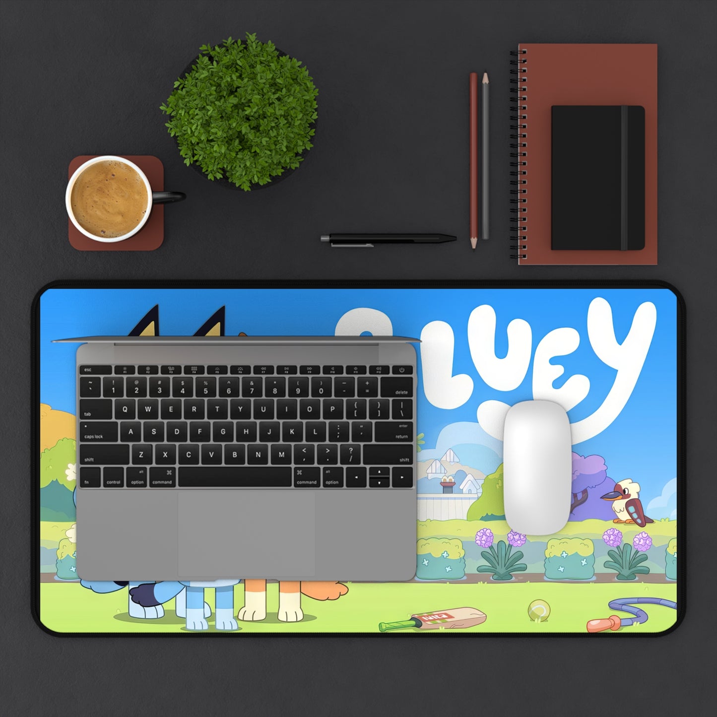 Bluey Cast Childrens Cartoon High Definition PC PS Video Game Desk Mat Mousepad