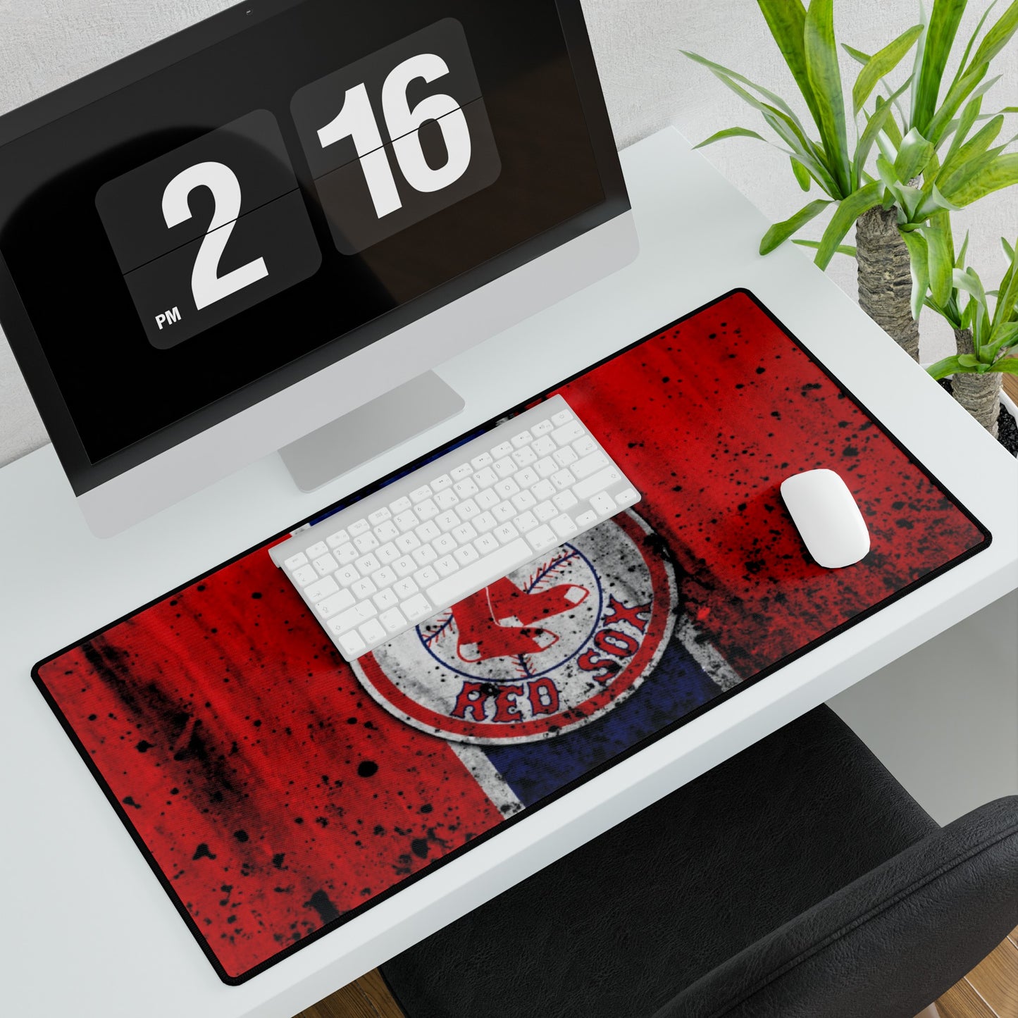 Boston Red Sox Paint splatter MLB Baseball High Definition Desk Mat