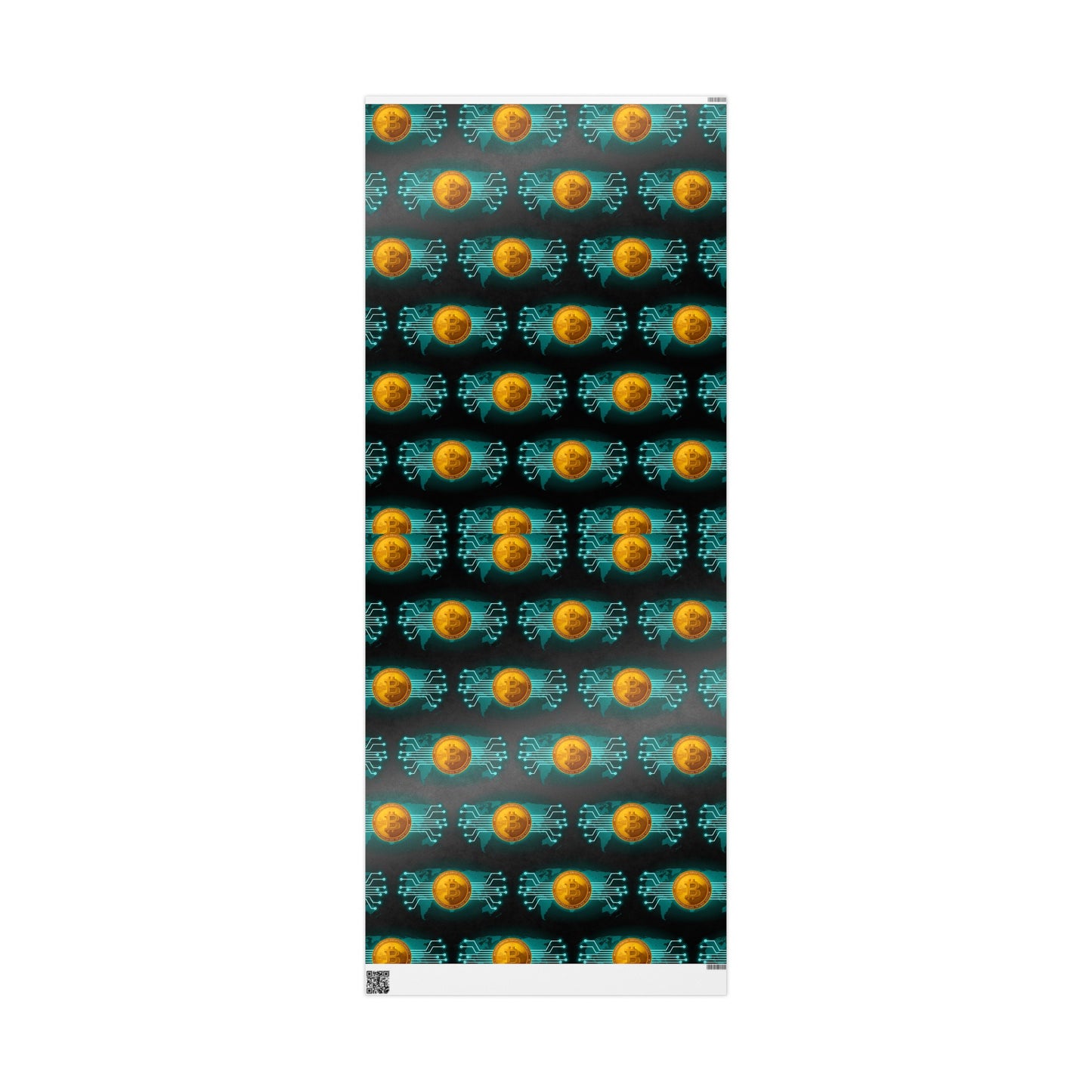 Bitcoin Cryptocurrency World Digital Black Birthday Gift Wrapping Paper Holiday