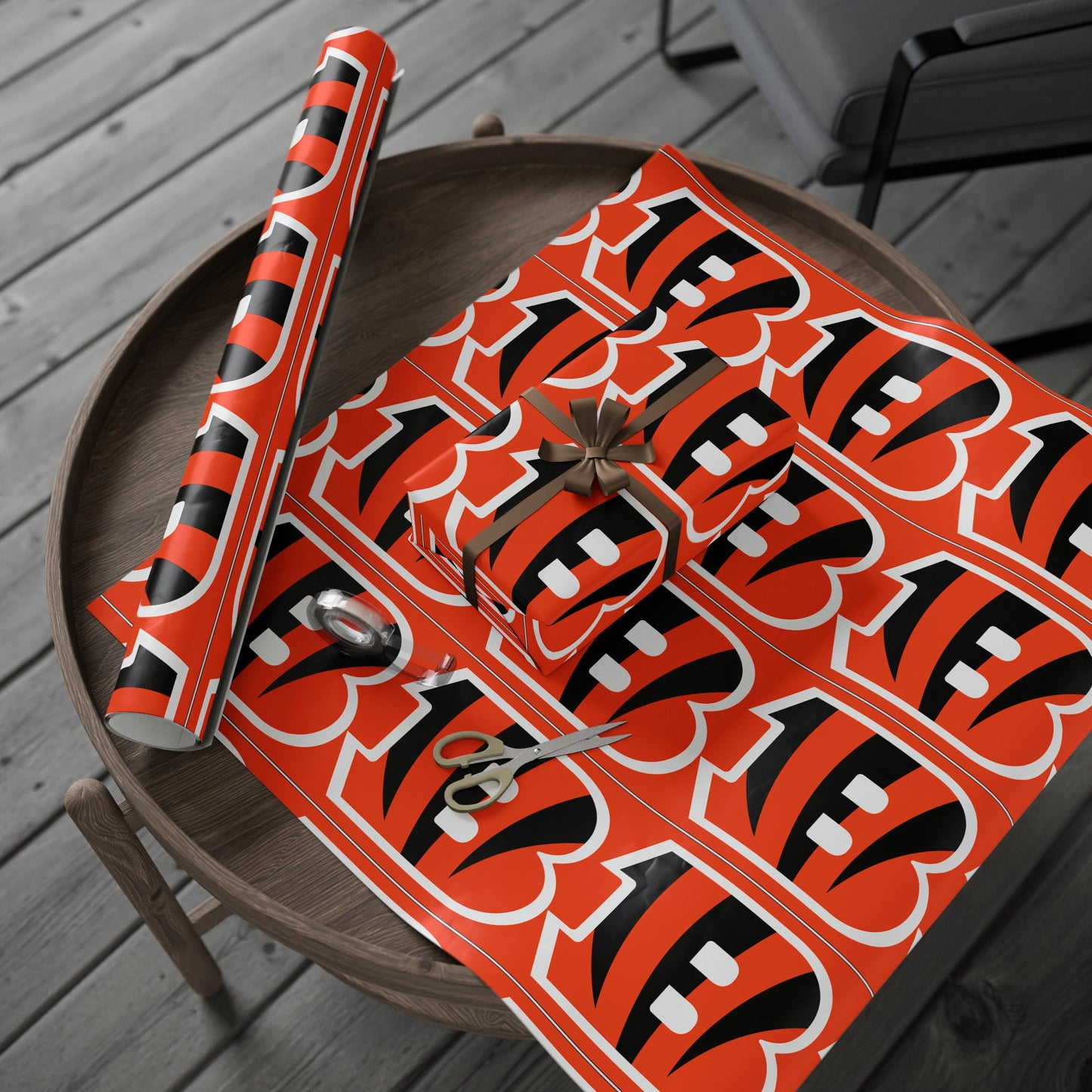 Cincinnati Bengals NFL Football Birthday Graduation Gift Wrapping Paper Holiday