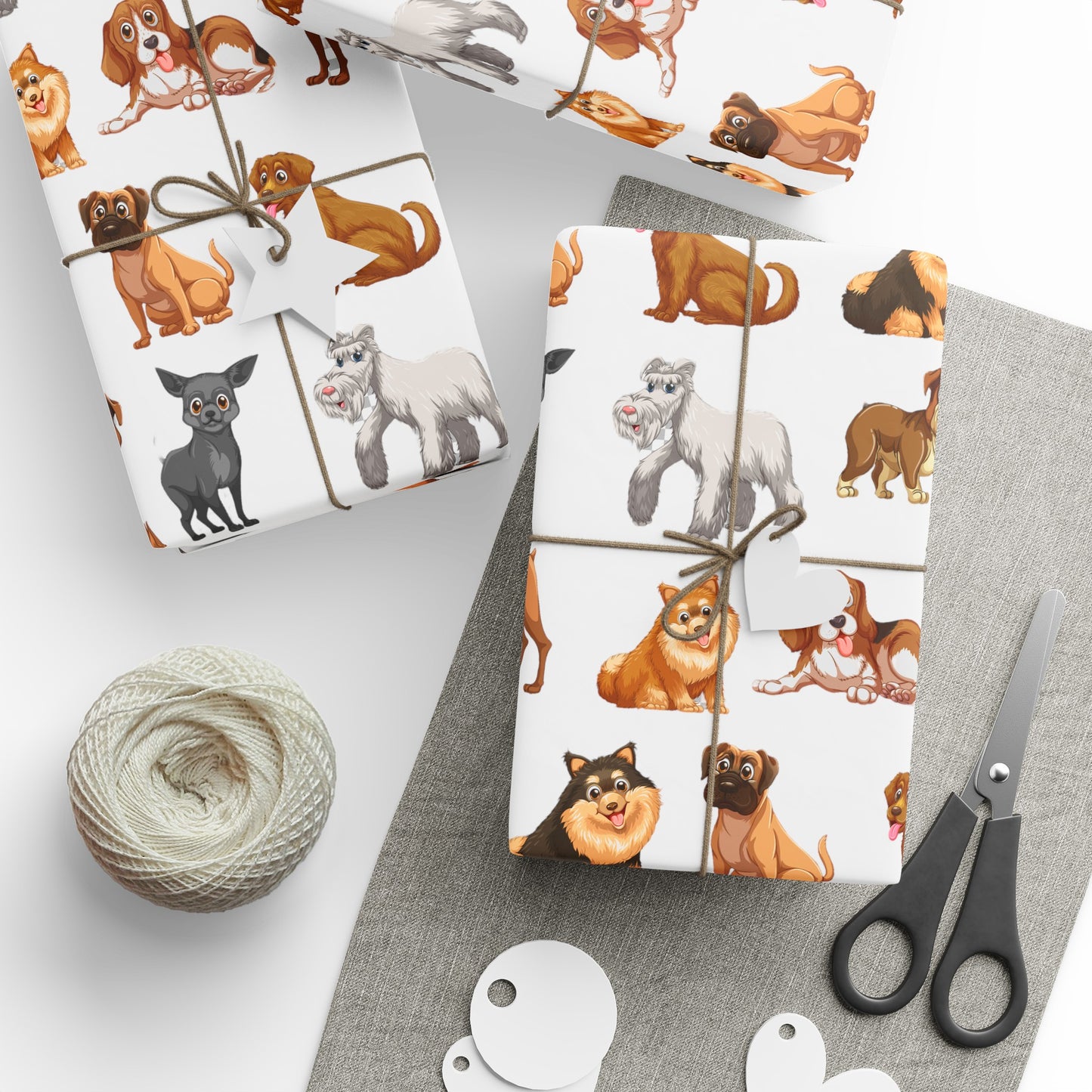 Cartoon Puppies cute Birthday Gift Present Holiday Wrapping Paper Dog