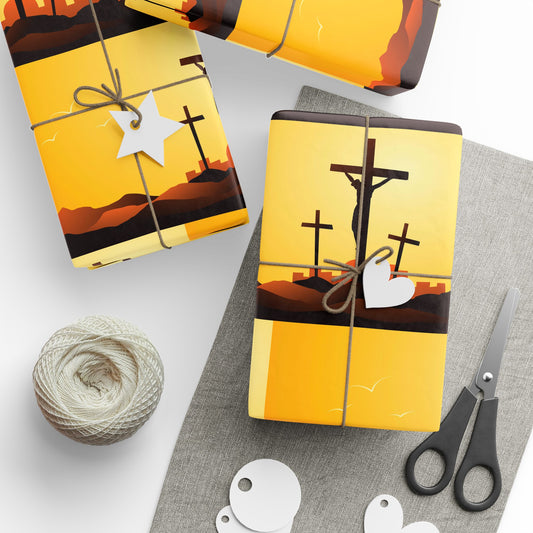 Jesus on the cross Confirmation Religious Birthday Gift Present Holiday Wrapping Paper God