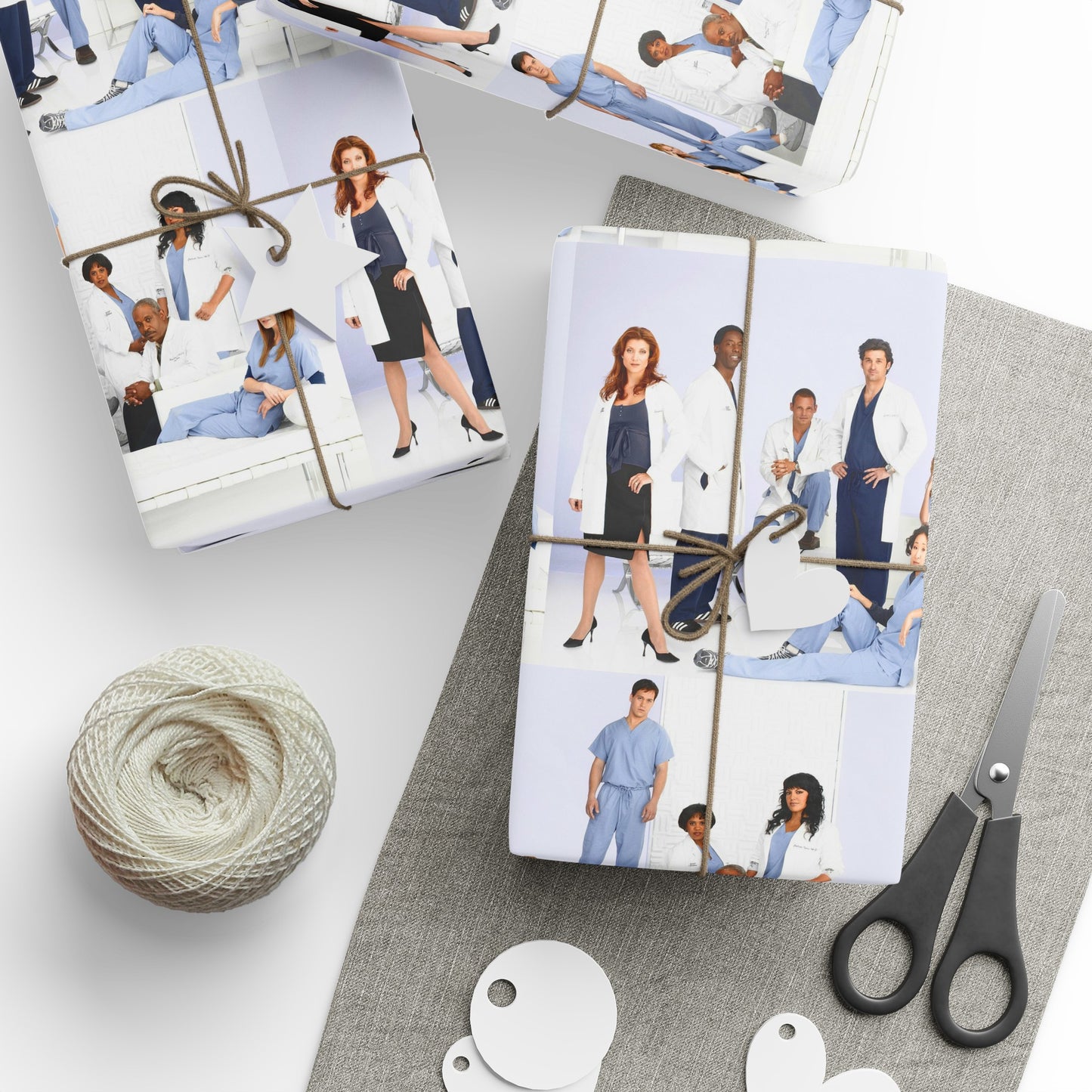 Greys Anatomy TV Show Main Characters Birthday High Def Gift Wrapping Paper