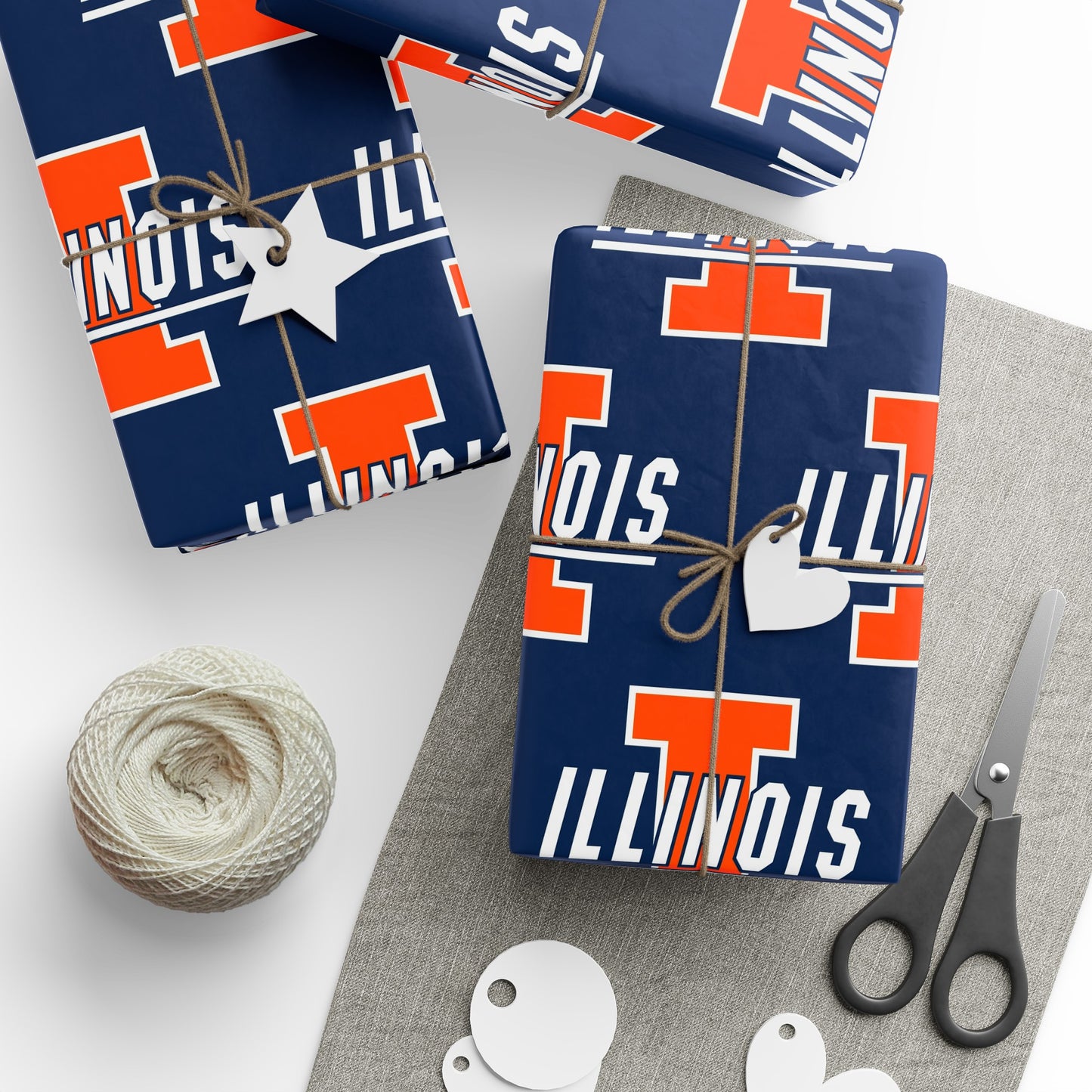 Illinois University NCAA College Graduation Alumni Birthday Gift Wrapping Paper Holiday