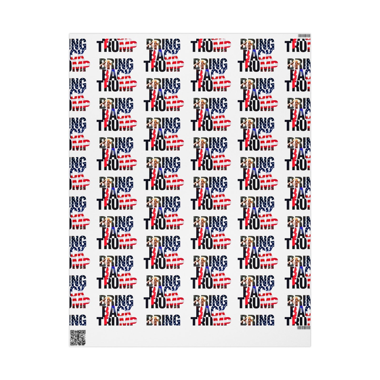 Bring Back Trump White Birthday Gift Present Wrapping Paper MAGA