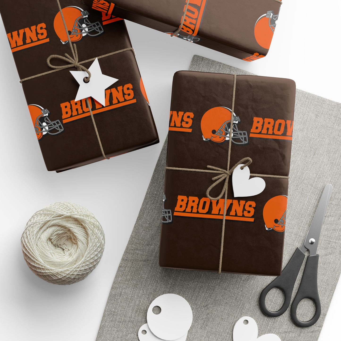 Cleveland Browns NFL Football Birthday Graduation Gift Wrapping Paper Holiday