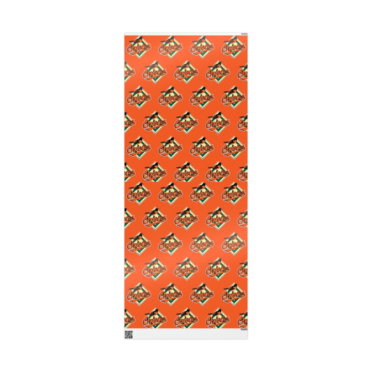 Baltimore Orioles orange Baseball MLB Birthday Gift Wrapping Paper Holiday