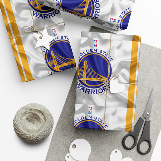 Golden State Warriors NBA Birthday Gift Wrapping Paper Basketball Holiday