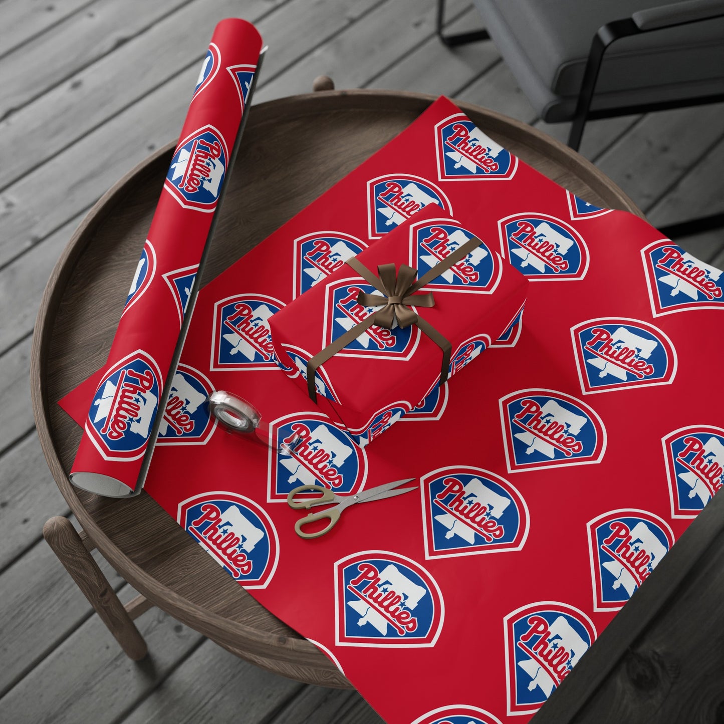 Philadelphia Phillies Baseball MLB Birthday Gift Wrapping Paper Holiday