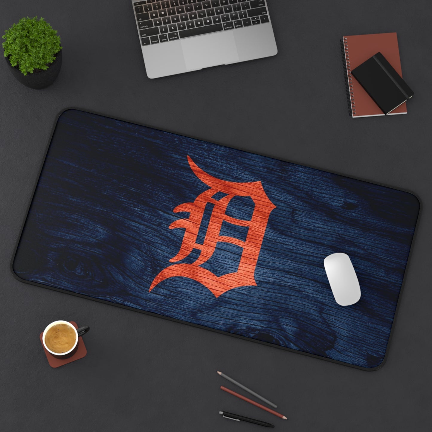 Detroit Tigers Woodgrain look MLB Baseball High Definition Desk Mat Mousepad