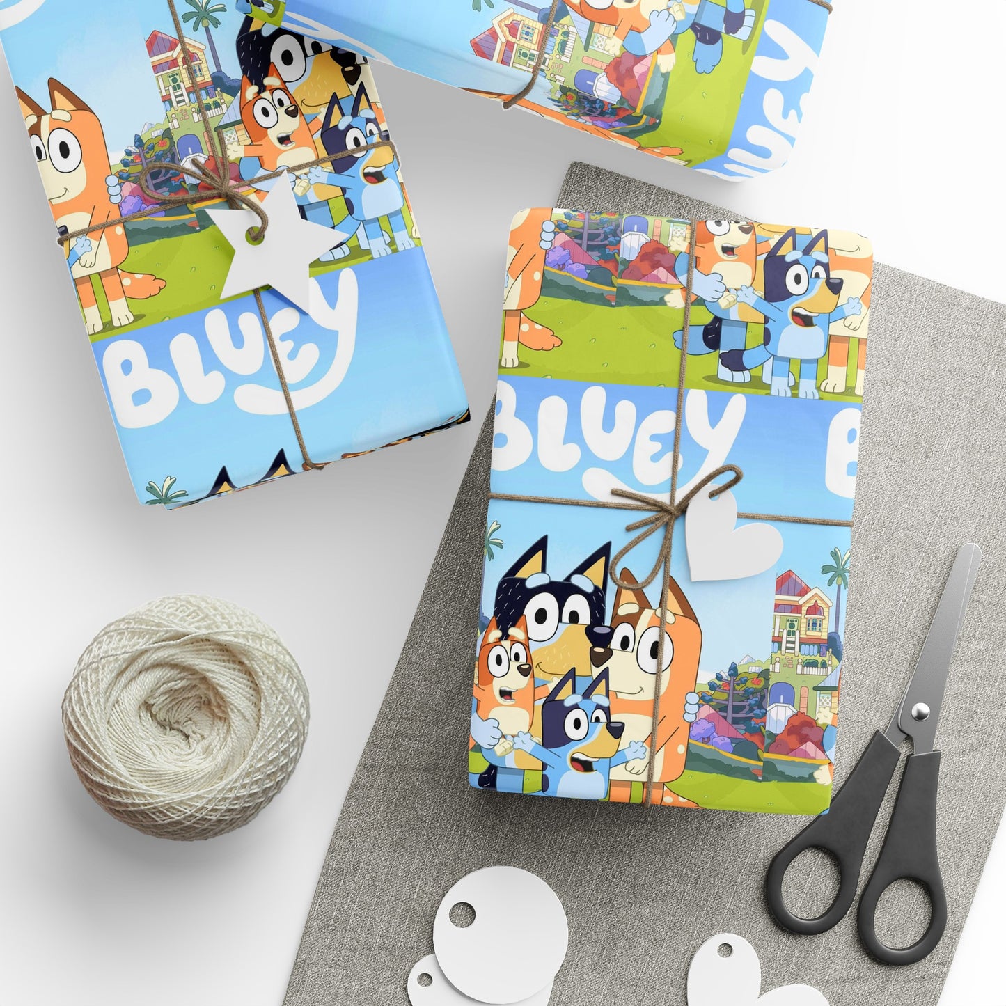 Bluey Childrens TV Show Cartoon Birthday High Def Gift Wrapping Paper