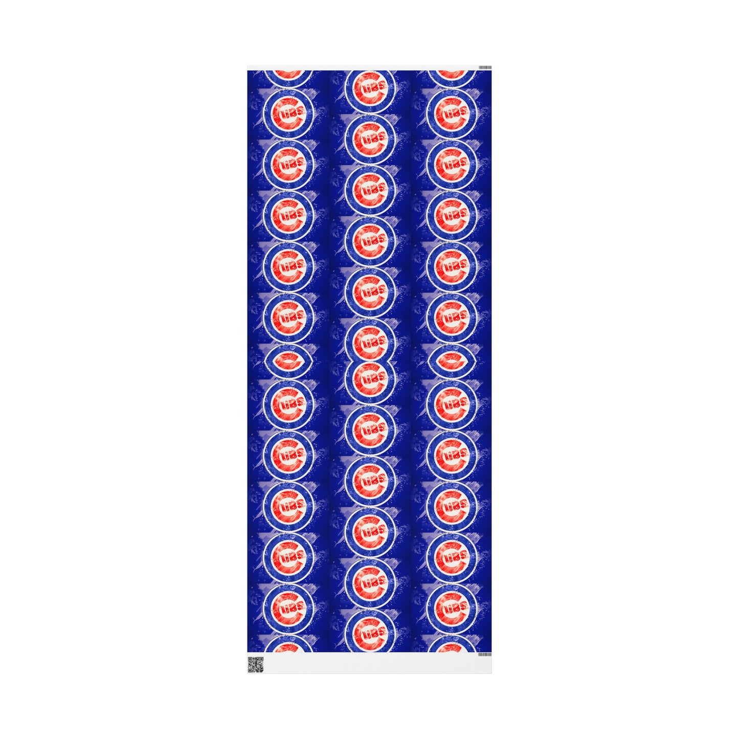 Chicago Cubs Ice look Blue Baseball MLB Birthday Gift Wrapping Paper Holiday