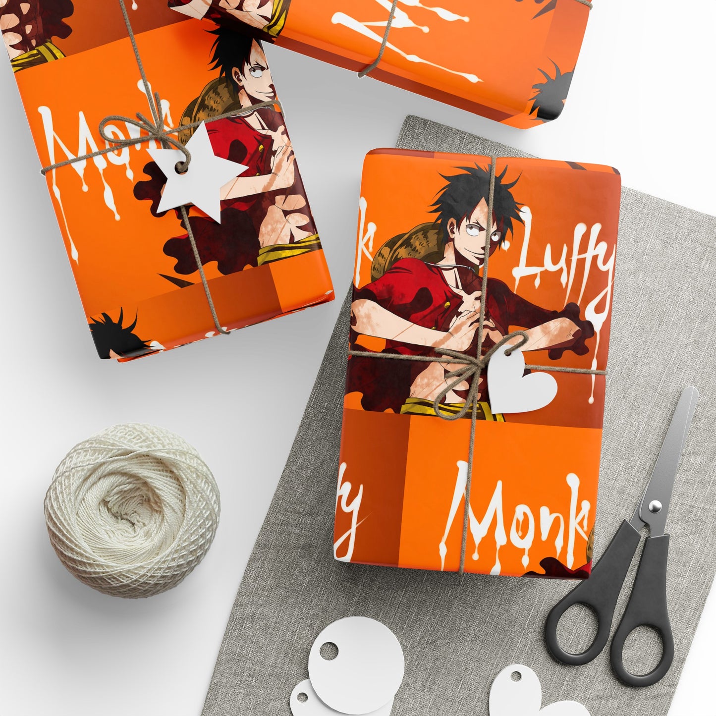 Monkey Luffy Anime Cartoon One Piece Birthday Gift Wrapping Papers