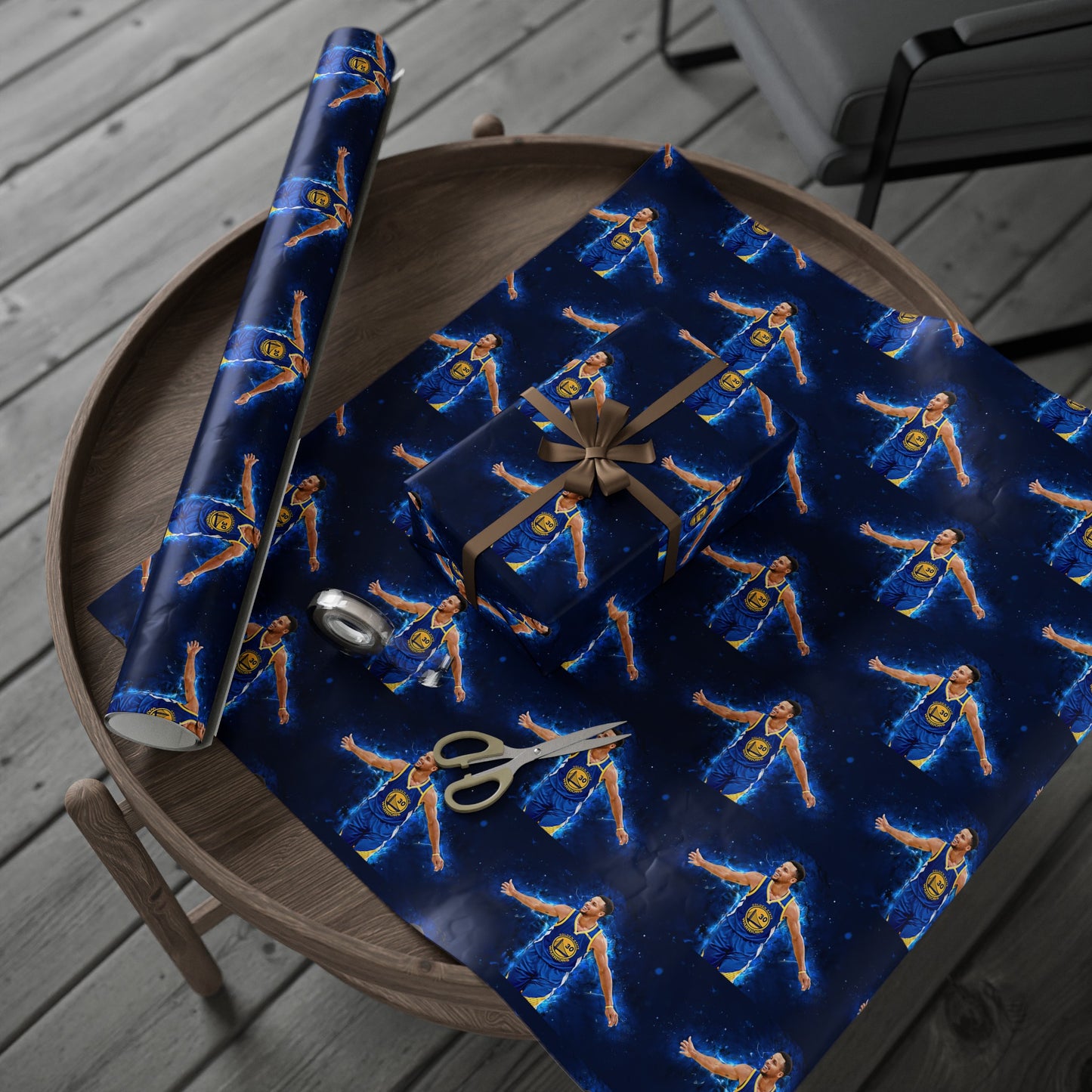 Steph Curry Golden State Warriors NBA Birthday Gift Wrapping Paper Basketball Holiday