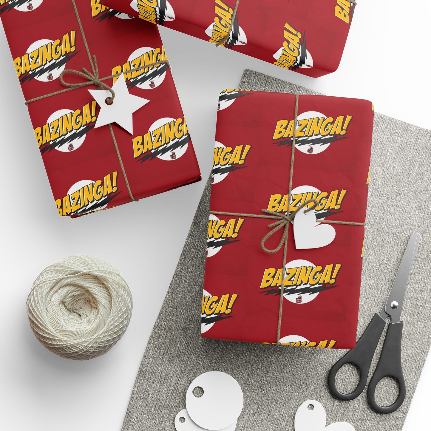 Bazinga! Big Bang Theory cast TV Show Birthday Gift Wrapping Paper Holiday