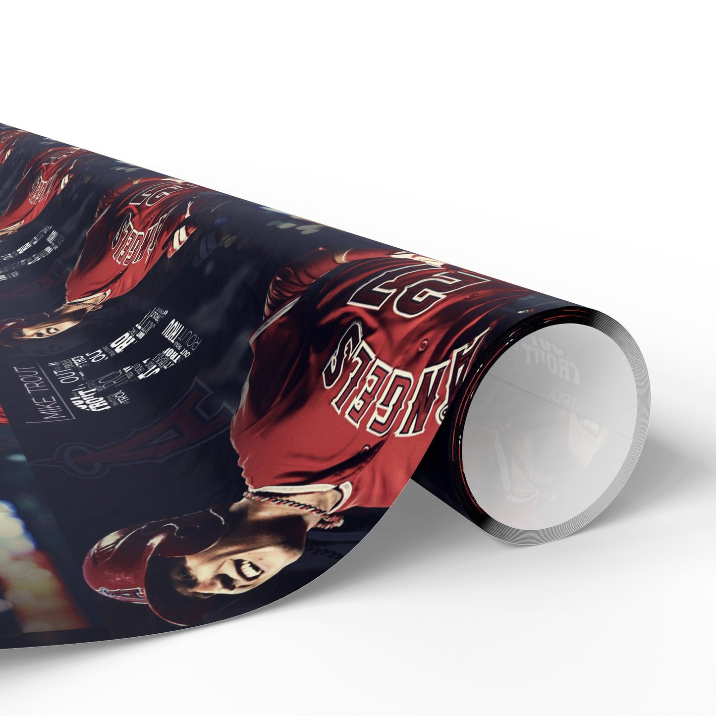 Mike Trout Angels Baseball MLB Birthday Gift Wrapping Paper Holiday