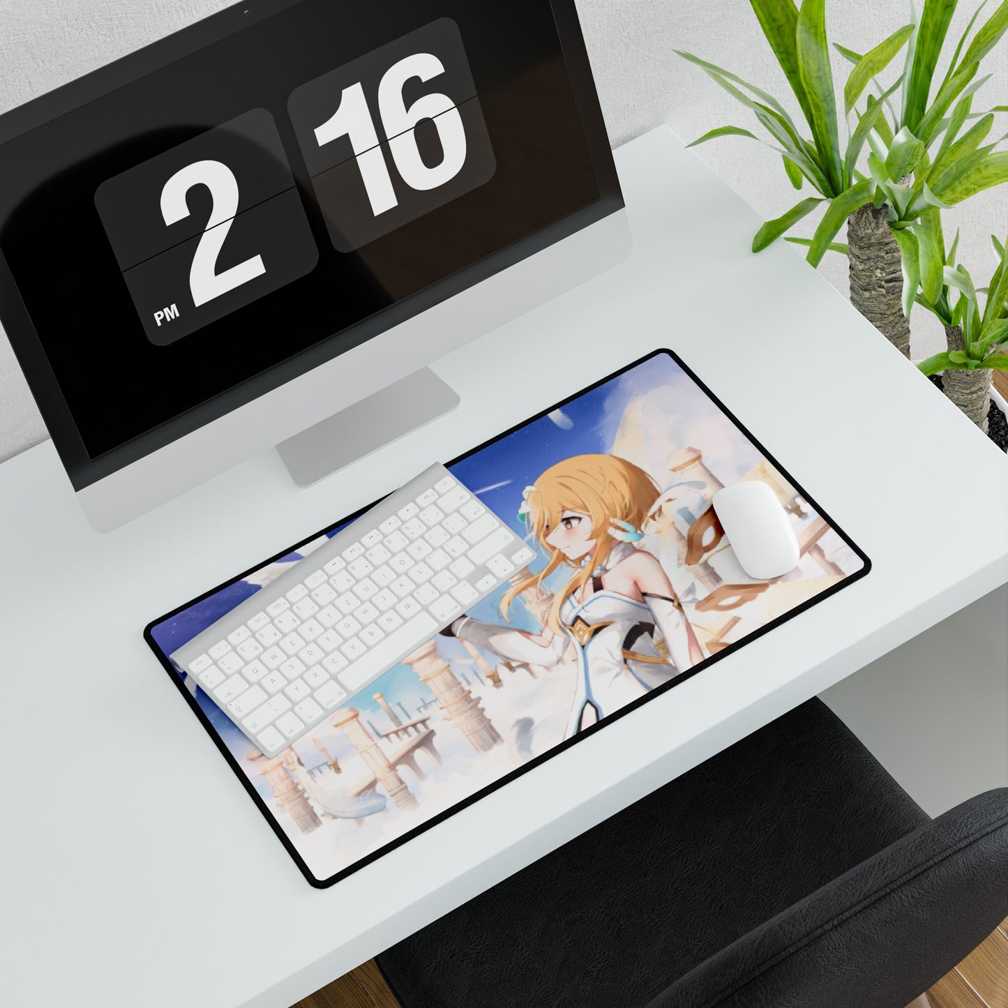 Genshin Impact Angel Furina Aether Paimon Neuvillette High Definition PC PS Video Game Desk Mat