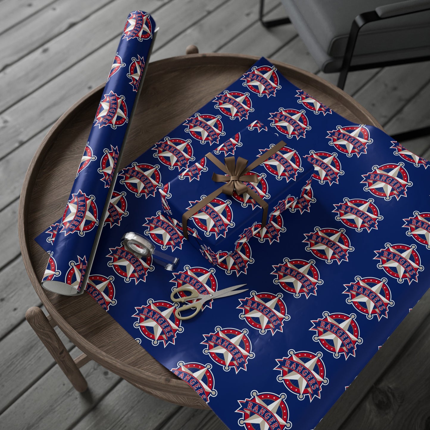 Texas Rangers Baseball MLB Birthday Gift Wrapping Paper Holiday Sports