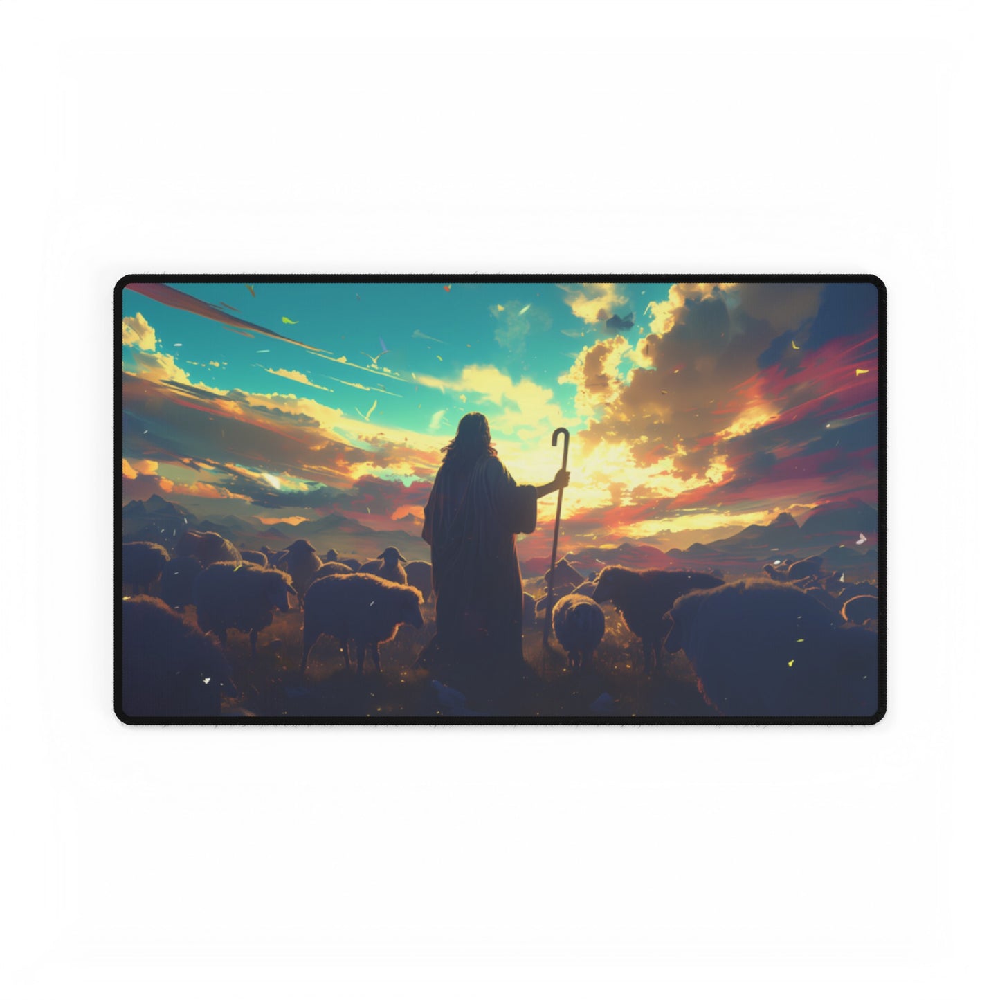 Jesus Christ Matthew 7:12 religious Spiritual Faith Christian High Definition Desk Mat Mousepad