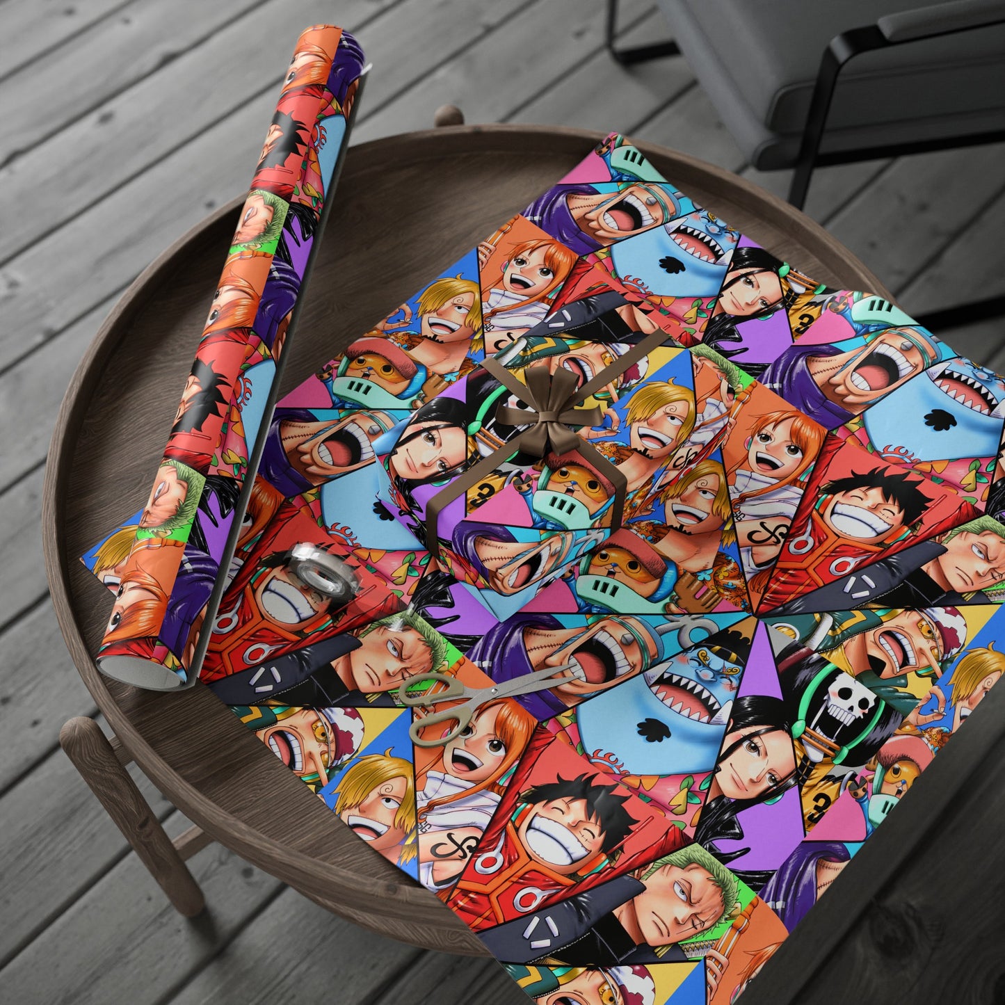 One Piece Anime Cartoon Birthday Gift Wrapping Papers