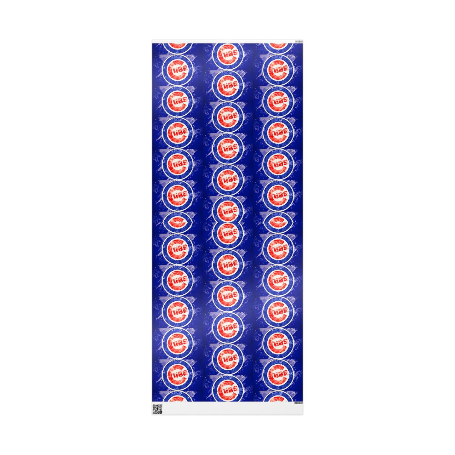 Chicago Cubs Ice look Blue Baseball MLB Birthday Gift Wrapping Paper Holiday