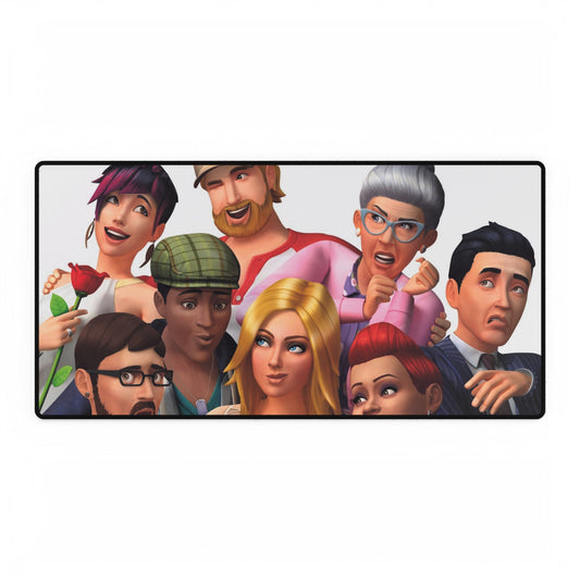 The People of Sims 4 High Definition Epic PC Video Game American Desk Mat