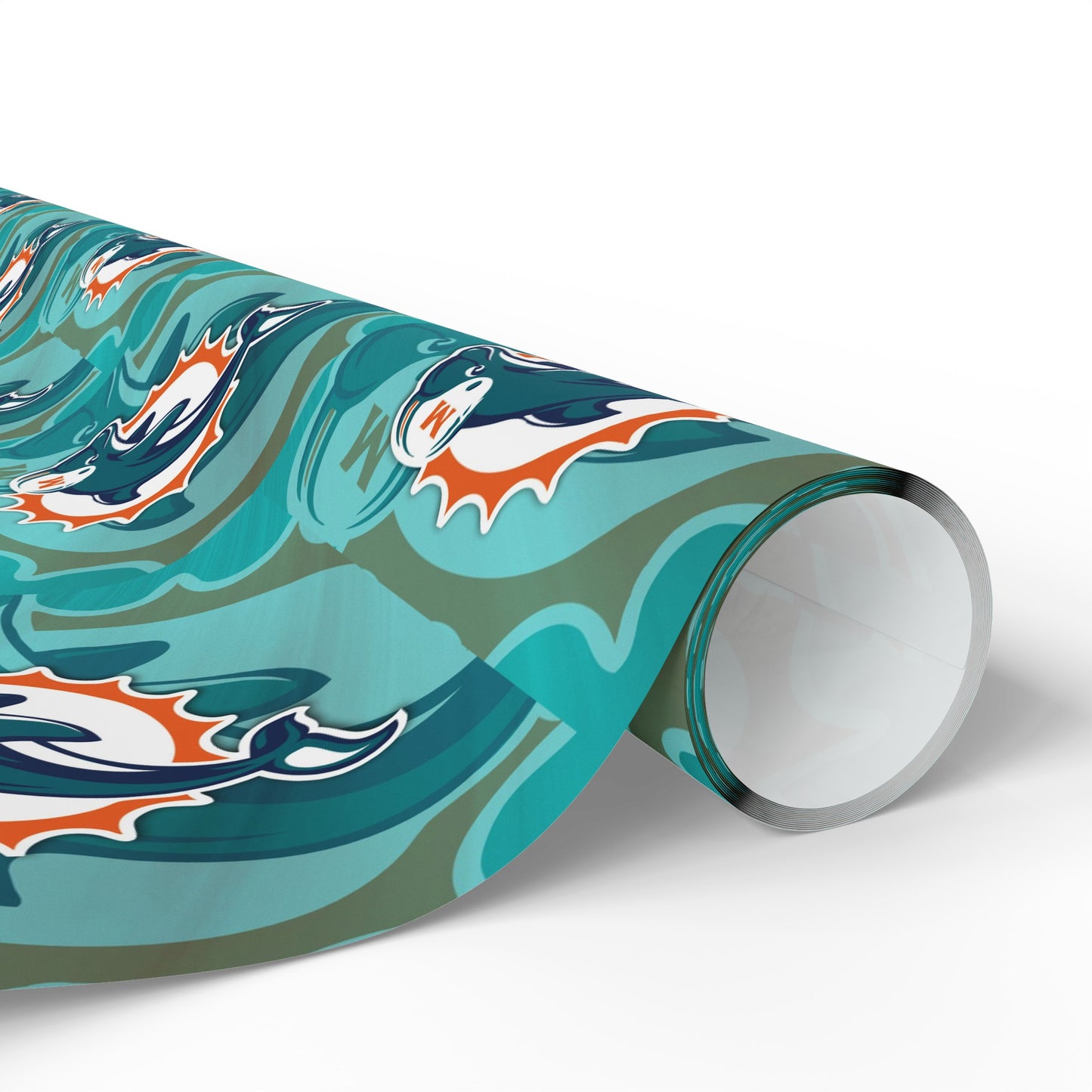 Miami Dolphins Logo NFL Football Birthday Gift Wrapping Paper Holiday