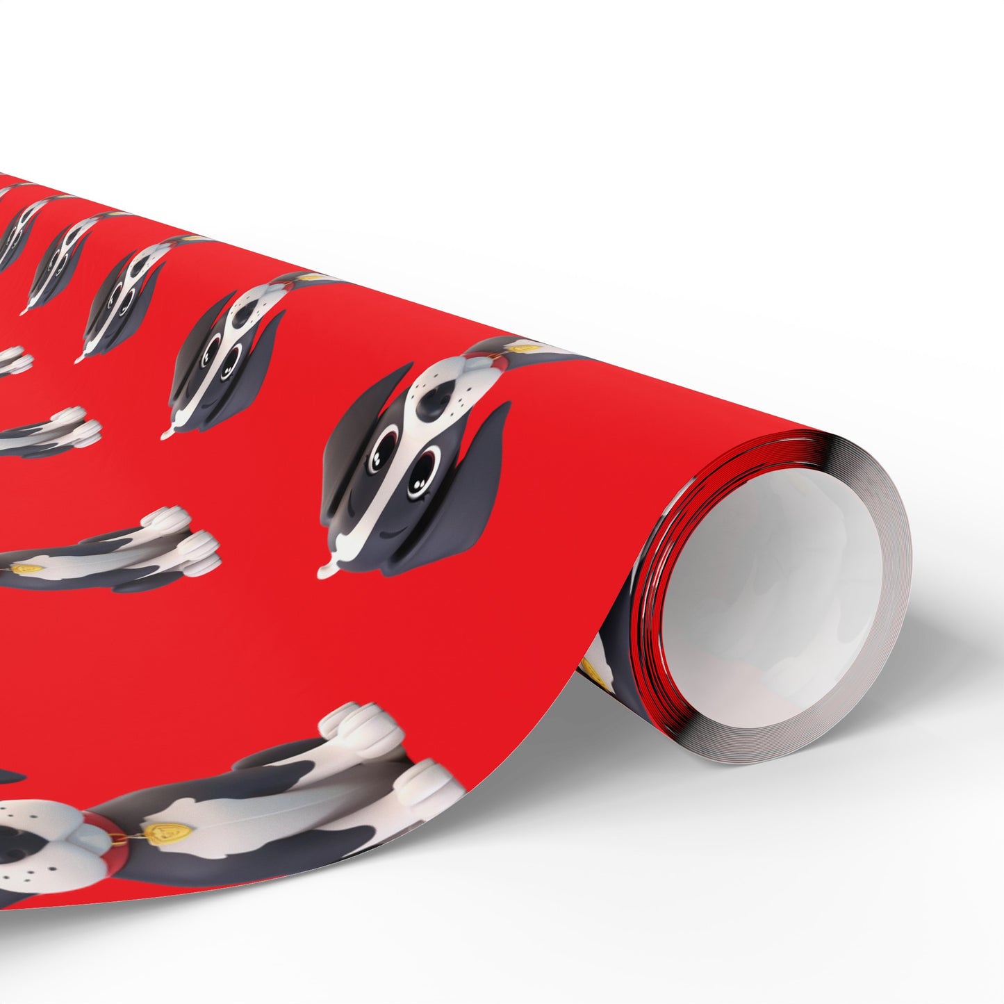 Great Dane Cute Puppy Red Birthday Gift Present Holiday Wrapping Paper