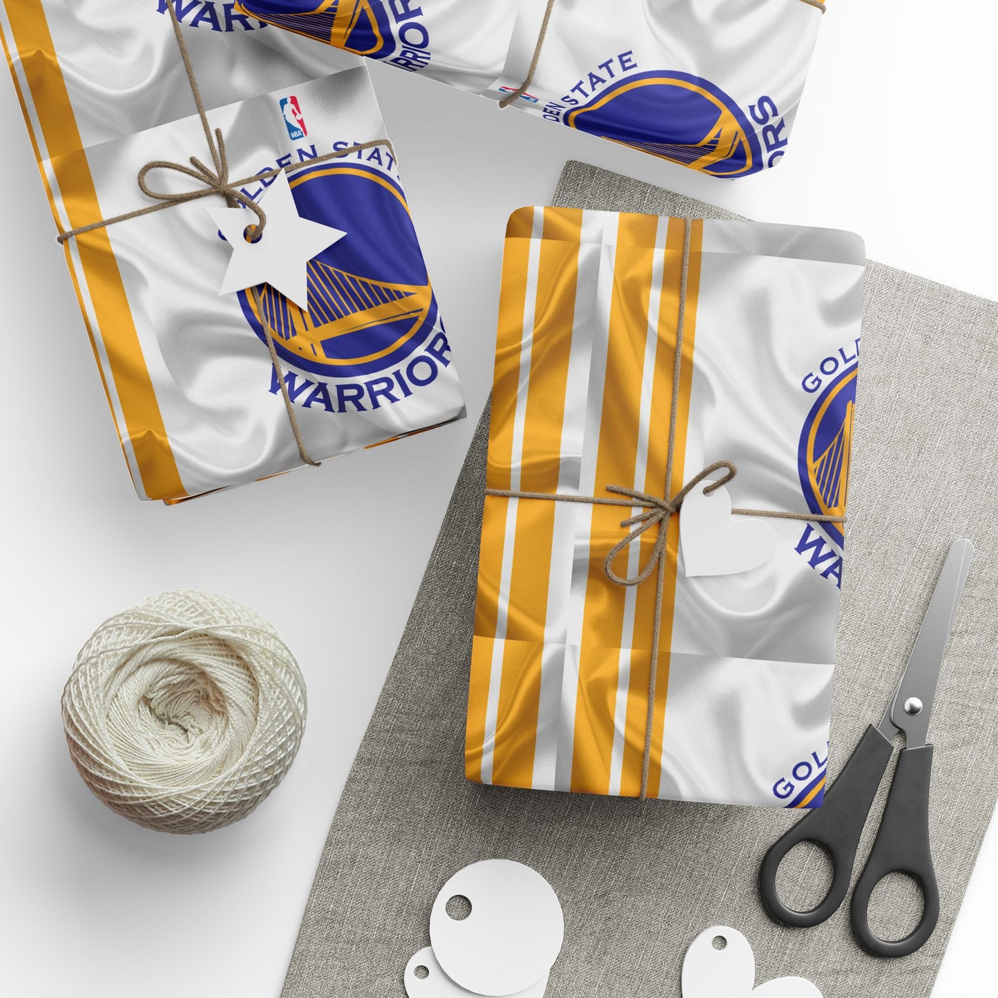 Golden State Warriors NBA Birthday Gift Wrapping Paper Basketball Holiday