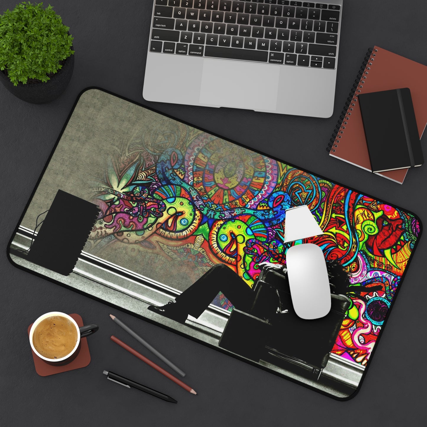 Graffiti Retro Trippy TV High Definition Video Game PC PS Desk Mat Mousepad