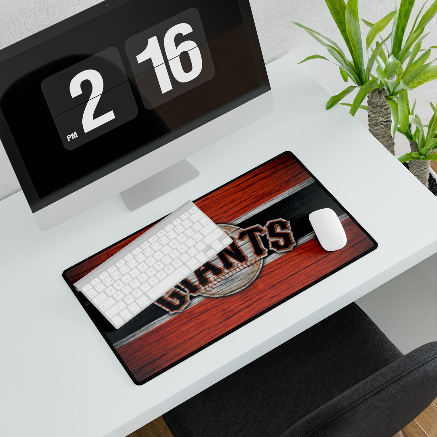 San Francisco Giants Wood Grain MLB Baseball High Definition Print Desk Mat Mousepad