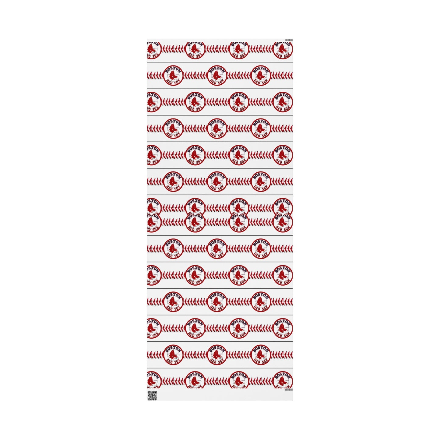 Boston Red Sox Baseball Birthday Gift Wrapping Paper Holiday