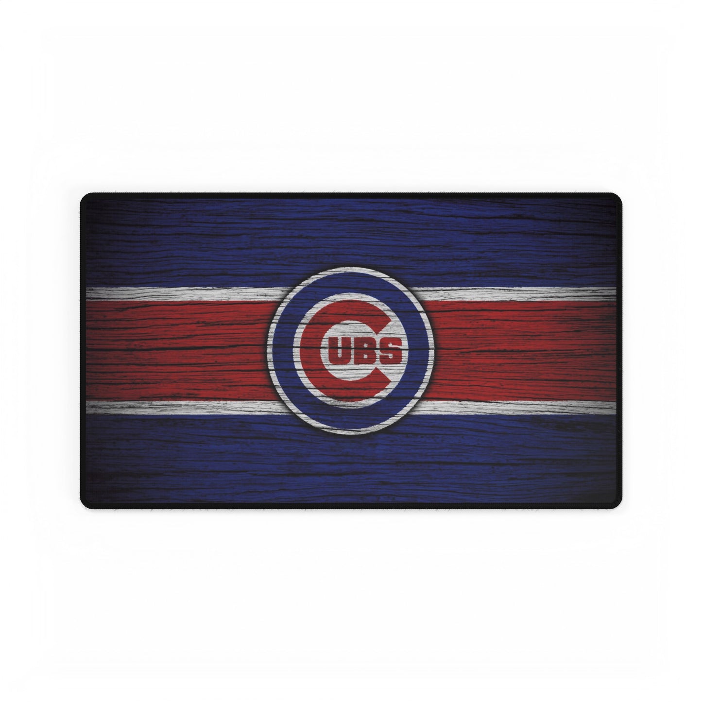 Chicago Cubs Woodgrain look MLB Baseball High Definition Print Desk Mat Mousepad