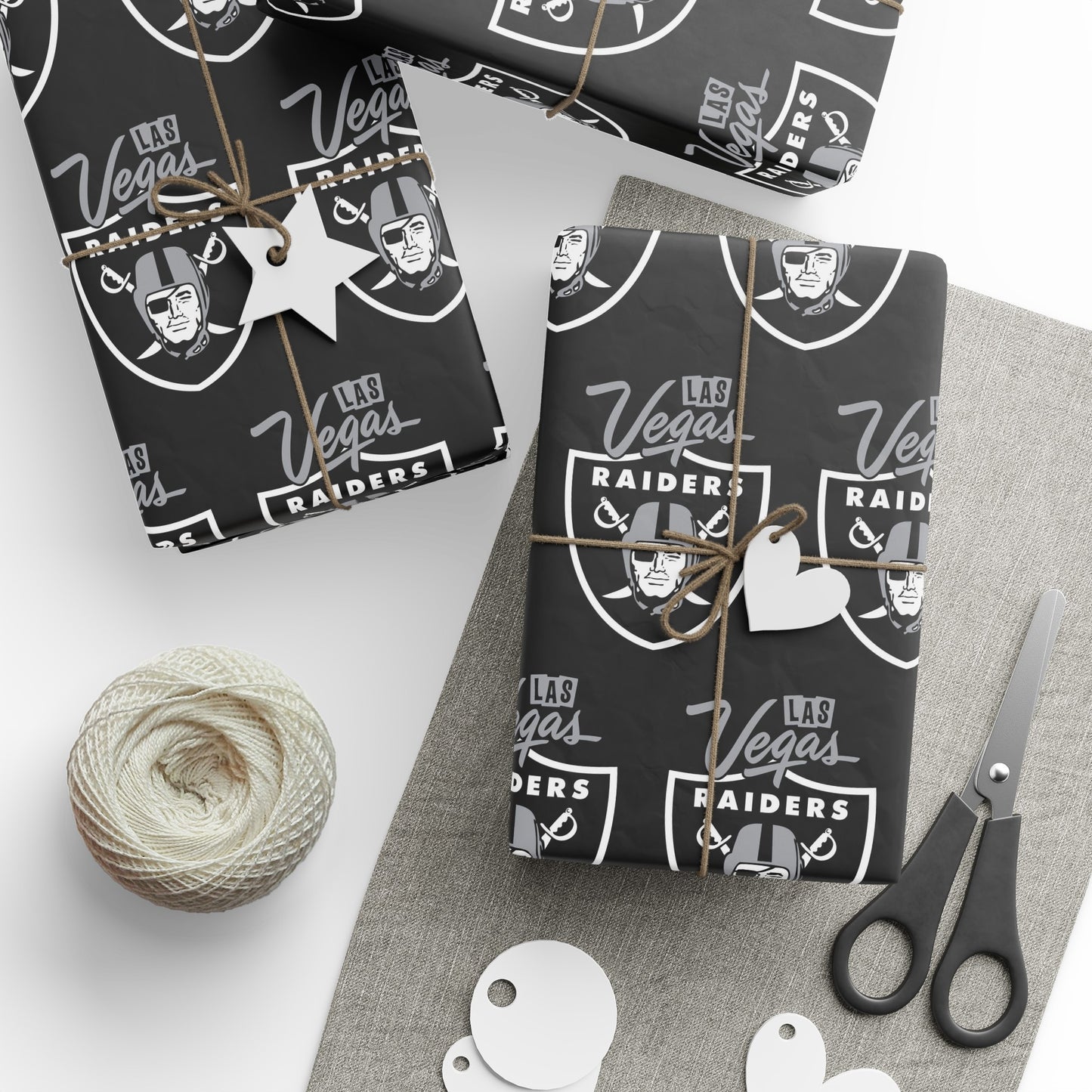 Las Vegas Raiders NFL Football Birthday Graduation Gift Wrapping Paper Holiday