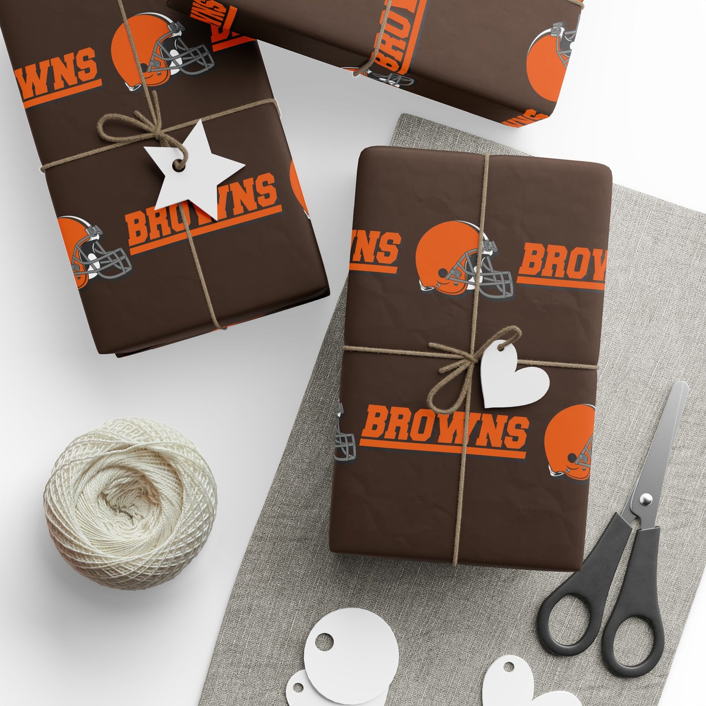 Cleveland Browns NFL Football Birthday Graduation Gift Wrapping Paper Holiday