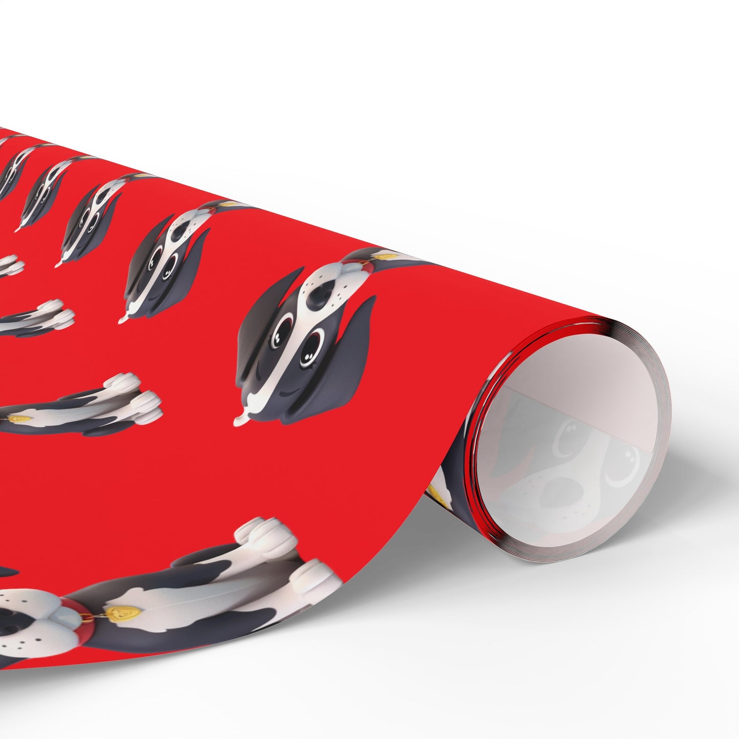 Great Dane Cute Puppy Red Birthday Gift Present Holiday Wrapping Paper