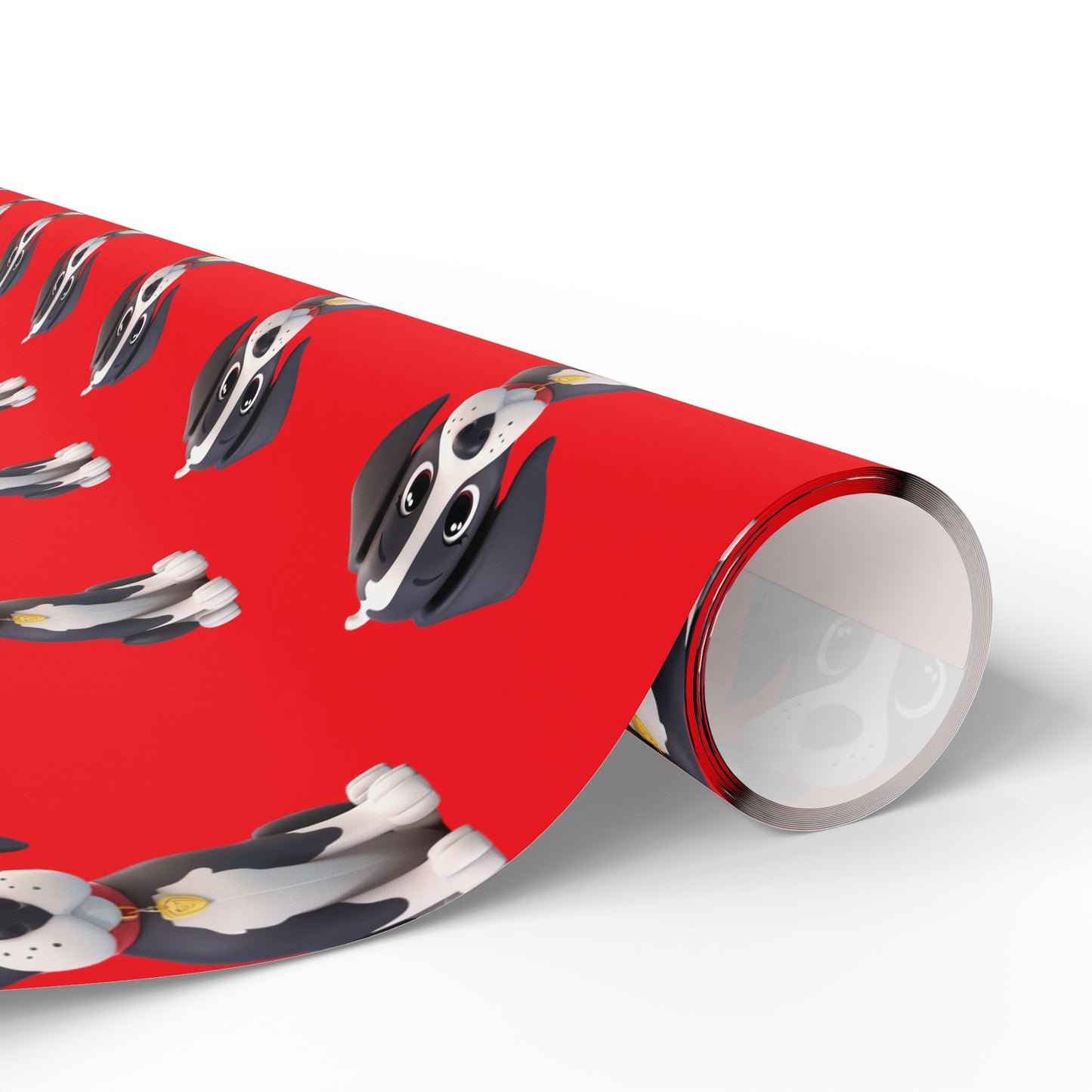 Great Dane Cute Puppy Red Birthday Gift Present Holiday Wrapping Paper