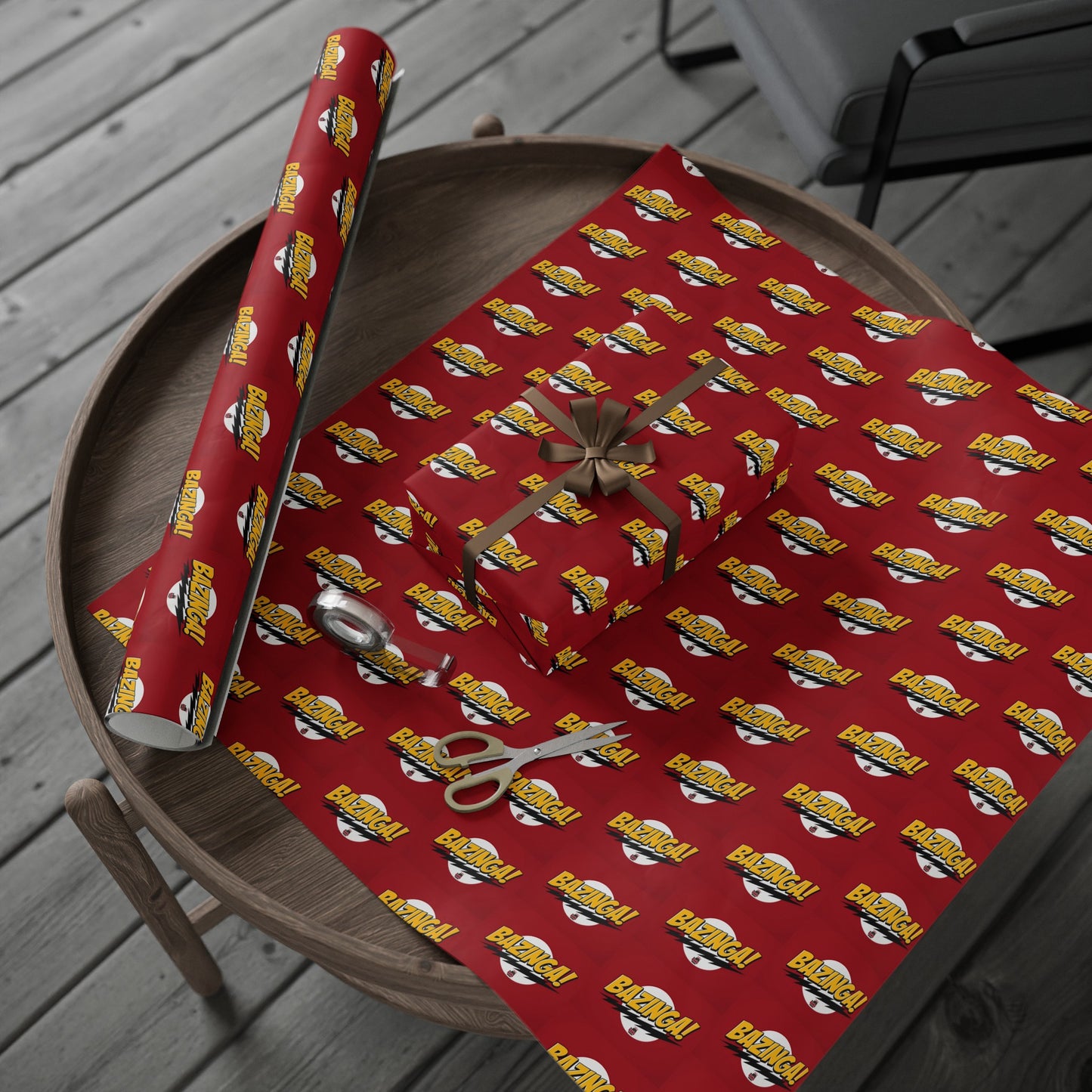 Bazinga! Big Bang Theory cast TV Show Birthday Gift Wrapping Paper Holiday