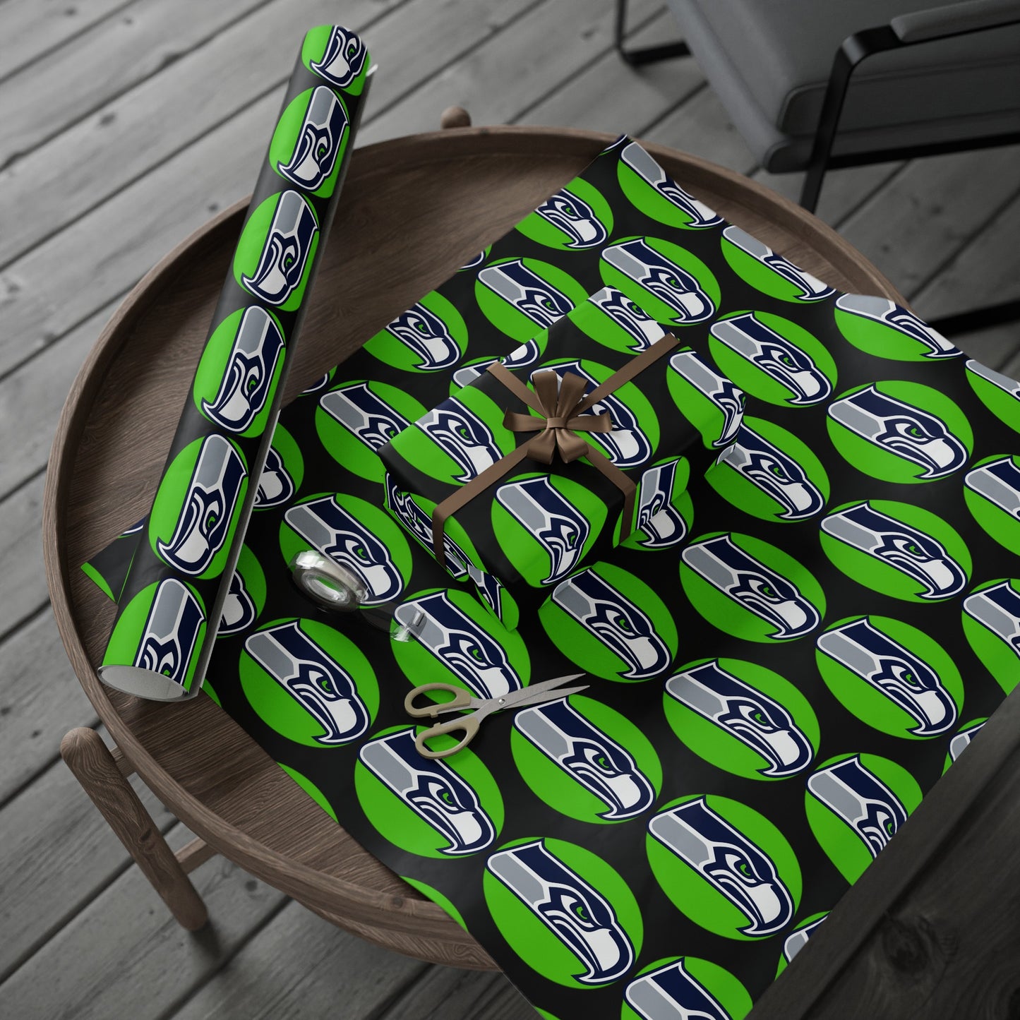 Seattle Seahawks NFL Football Birthday Gift Wrapping Paper Holiday