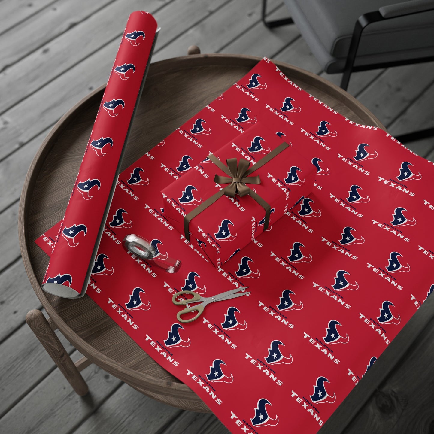 Houston Texans NFL Football Birthday Gift Wrapping Paper Holiday